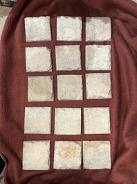 A collection of 60 polychrome 'Palmette' tiles, Spain or Portugal, 17th C.