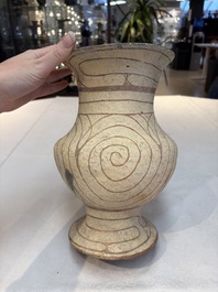 Three Thai pottery vases, Ban-Chiang, 7/4th C. B.C.