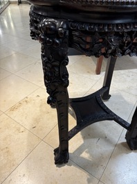 A large Chinese hongmu stand, 19th C.