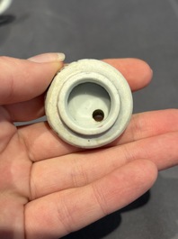 Two Chinese famille rose covered teapots and a qianjiang cai covered teapot, signed Wang Shaowei 王少維, 19th C.