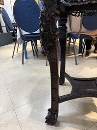 A large Chinese hongmu stand, 19th C.