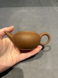 Two Chinese Yixing stoneware teapots, Zheng He 正和 mark, Kangxi and later