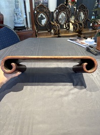 A collection of 38 Chinese wooden stands and a box, 19/20th C.