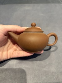 Two Chinese Yixing stoneware teapots, Zheng He 正和 mark, Kangxi and later