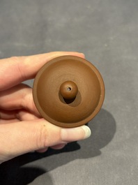 Two Chinese Yixing stoneware teapots, Zheng He 正和 mark, Kangxi and later