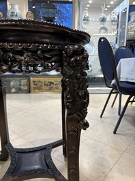 A large Chinese hongmu stand, 19th C.