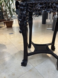 A large Chinese hongmu stand, 19th C.