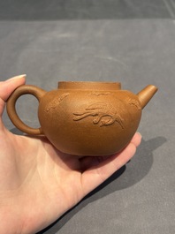 Two Chinese Yixing stoneware teapots, Zheng He 正和 mark, Kangxi and later