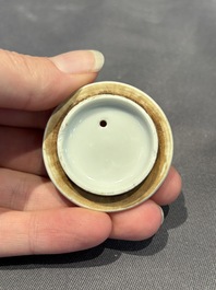 Two Chinese famille rose covered teapots and a qianjiang cai covered teapot, signed Wang Shaowei 王少維, 19th C.