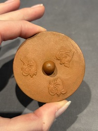 Two Chinese Yixing stoneware teapots, Zheng He 正和 mark, Kangxi and later