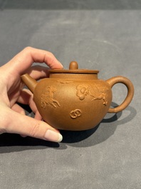 Two Chinese Yixing stoneware teapots, Zheng He 正和 mark, Kangxi and later