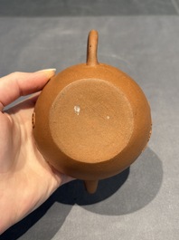 Two Chinese Yixing stoneware teapots, Zheng He 正和 mark, Kangxi and later