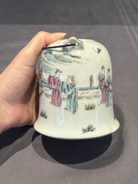 Two Chinese famille rose covered teapots and a qianjiang cai covered teapot, signed Wang Shaowei 王少維, 19th C.