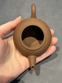 Two Chinese Yixing stoneware teapots, Zheng He 正和 mark, Kangxi and later