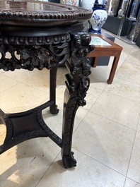 A large Chinese hongmu stand, 19th C.