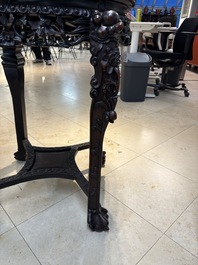 A large Chinese hongmu stand, 19th C.