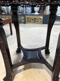 A large Chinese hongmu stand, 19th C.