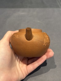 Two Chinese Yixing stoneware teapots, Zheng He 正和 mark, Kangxi and later