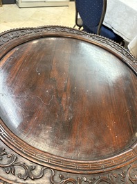 A large Chinese hongmu stand, 19th C.