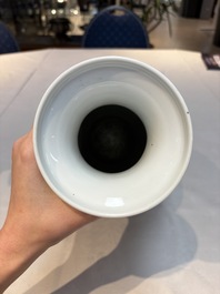 Seven Chinese famille rose vases, a scroll jar and a jardini&egrave;re on a stand, Qianlong marks, 20th C.