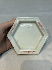 Seven Chinese famille rose vases, a scroll jar and a jardini&egrave;re on a stand, Qianlong marks, 20th C.