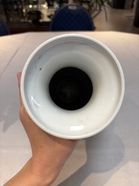 Seven Chinese famille rose vases, a scroll jar and a jardini&egrave;re on a stand, Qianlong marks, 20th C.