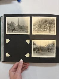 A collection of four photo albums and fieldwork prints documenting South and Southeast Asia, 20th C.