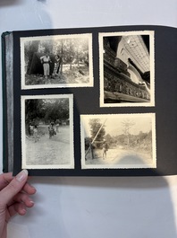 A collection of four photo albums and fieldwork prints documenting South and Southeast Asia, 20th C.