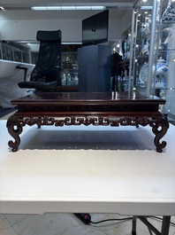 Three Chinese hongmu stands, 19/20th C.