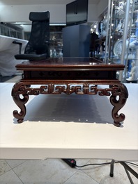 Three Chinese hongmu stands, 19/20th C.