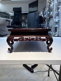 Three Chinese hongmu stands, 19/20th C.