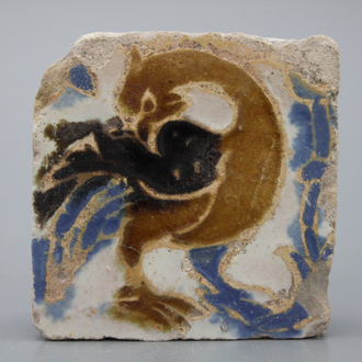 A Spanish olambrilla tile, Seville, first half 16th C.