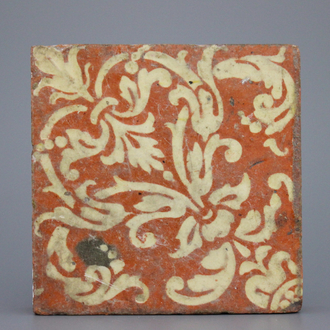 A French medieval tile, ca. 1540