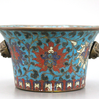 Pot à encens en émail cloisonné, Chine, dynastie Ming