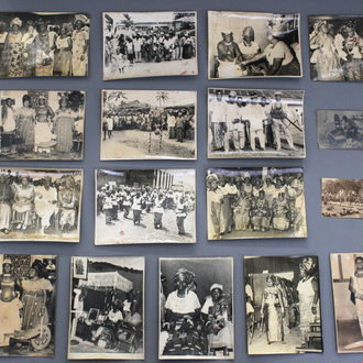 A collection of 17 large format black and white photos, Nigeria, mid 20th C.