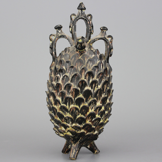 An Italian pine-cone-shaped jug, 17/18th C.