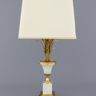 Fijne vierkantvormige lamp in Maison Charles stijl, 2e helft 20e eeuw