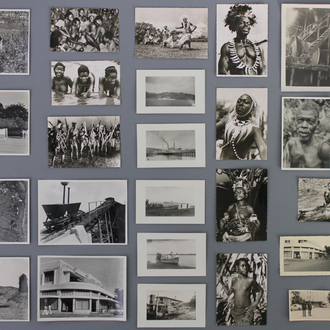 Gemengde verzameling zwart-wit foto's over Belgisch Congo, o.a. Congopresse