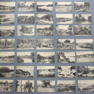 Lot de 72 cartes-photos en noir et blanc, 1e moitié 20e