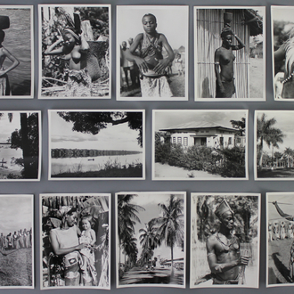 Collection de 27 photos en noir et blanc, Congo belge, dont la plupart Congopresse