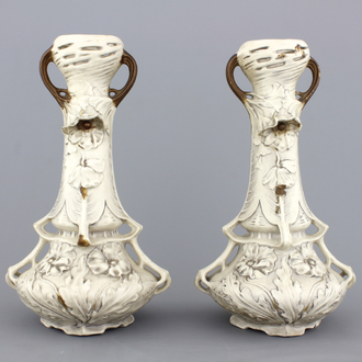 A pair of Royal Dux vases, 20th C.