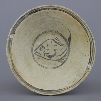 A Sukhotai fish bowl, Thailand, ca. 1400