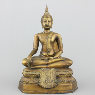 Bouddha thaï en bronze, 19e-20e