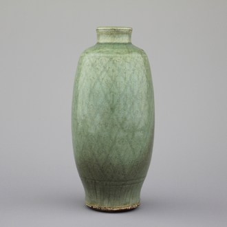 A green glazed Ming dynasty Longquan vase