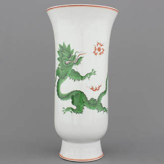 A Meissen chinoiserie "Green Dragon" vase, 20th C.