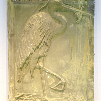 A plaster cast of a heron, ca. 1950, Bruges