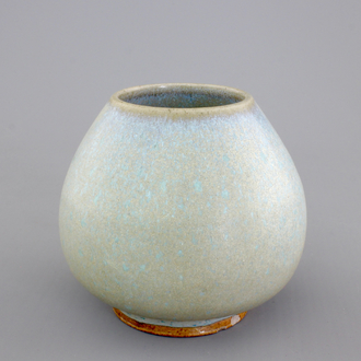 A Chinese jun glaze brush washer, Yuan Dynasty