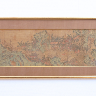 A large Chinese landscape painting