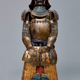A fine Japanese Shogun suit of armor, late Edo, 18/19th C.