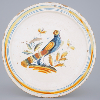 Een Zuid-Europese schotel met een vogel, 17/18e eeuw
